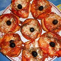 recette Mini pizza tomate,mozzarella