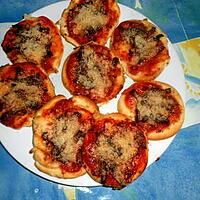 recette Mini pizza lardons parmesan