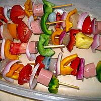 recette Brochettes colorées