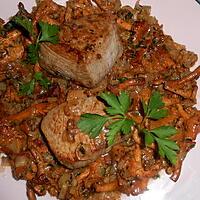 recette Pavé de veau aux girolles