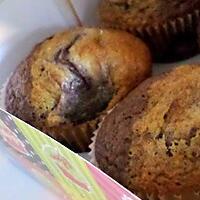 recette Muffins au yaourt marbré au cacao