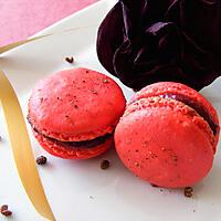 recette Macarons framboise, hibiscus, rose et poivre de Séchuan