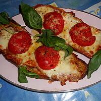 recette Crostini,jambon,tomate,mozzarella