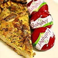 recette Quiche sans pâte aux boudins blancs et babybel