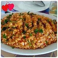 recette RISOTTO TOMATE  ET MOULES  FARCIES  (POUR LOLY ET ERIC)