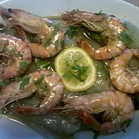 recette ENDIVES  BRAISEES  GAMBAS  AU  MIEL