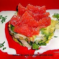 recette TIMBALE DE CRABE AU PAMPLEMOUSSE ROSE