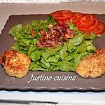 recette Salade de lardons fumés aux fromages panés