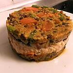 recette timbale à la mousse de saumon lentilles et couscous (plat complet)