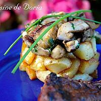 recette Duo de cèpes et pommes de terre sautées