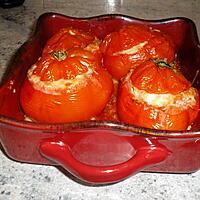 recette Tomates farcies au poulet