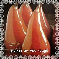 recette poires au vin rouge