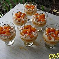 recette verrines abricots/meringues