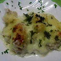 recette Gratin de chou-fleur. sauce béchamel persillée.