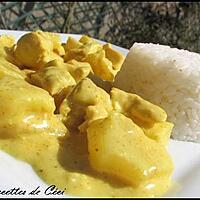 recette Poulet à l'ananas sauce coco au curry