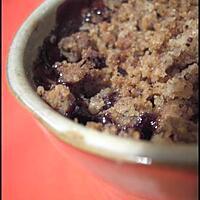 recette Crumble vanillé Poire-Chocolat