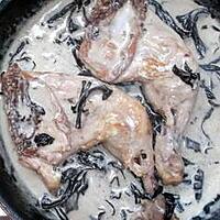 recette Cuisse de poulet à la crème et trompette de la mort.. Recette de Jeanmerode