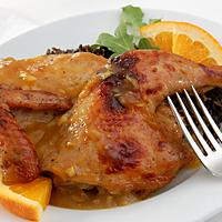 recette CUISSE DE POULET NAPPAGE A L ORANGE