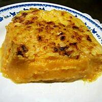 recette Gratin de courge et pommes de terre.