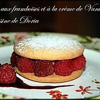 recette Sablés aux framboises et à la crème de Vanille