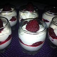 recette Verrine crème de mascarpone et  framboises