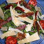 recette Roquette chiffonade de jambon et parmesan