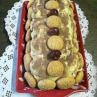 recette Tiramisu aux cerises. marscarpone et macarons.