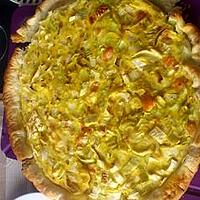 recette tarte salée chèvre-saumon fumé et poireaux
