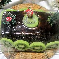 recette Cake façon bûche aux kiwis au micro- ondes.