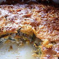 recette Gratin de patates douces, courgettes et viande hachée