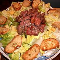 recette Scarole aux gesiers confits,comté et croutons