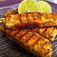 recette Brochettes de lemon-grass au poulet