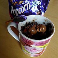 recette Mug cake croustillant chocolat pop corn