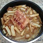 recette Rôti de porc (sauce moutarde et bière) et salsifis