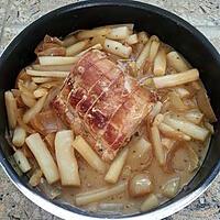 recette Rôti de porc (sauce moutarde et bière) et salsifis