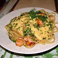 recette linguine al salmone e salsa al limone ( linguine au saumon et sauce au citron )