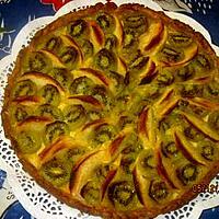 recette tarte aux  pommes et kiwis.