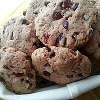 recette Cookies Moelleux aux Cranberries et Pépites de Chocolat