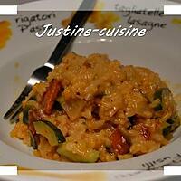 recette Risotto de chorizo aux courgettes