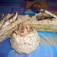 recette DINER  AVEC  TOAST : 1) RILLETTES DE  SARDINES