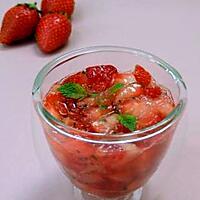 recette Fraises à la menthe et au citron caviar