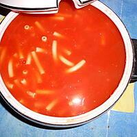 recette Soupe de tomate aux pates