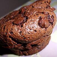 recette Muffins au yaourt chocolaté et pépites au chocolat