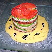 recette millefeuille thon-avocat-pamplemousse