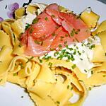 recette Tagliatelle au roquefort et saumon frais
