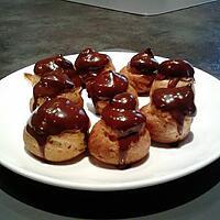 recette chouquettes  nappé au chocolat