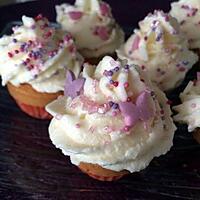 recette Mini Cupcake framboise topping chocolat blanc