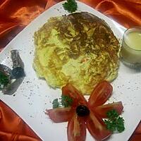 recette Omelette  au surimi et gruyère.