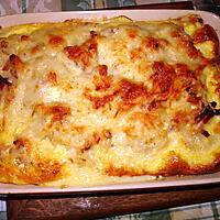 recette Gratin de chou fleur aux lardons(très rapide)