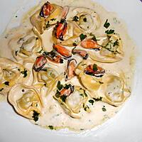 recette TORTELLONI    COZZE  ALLA  CREMA